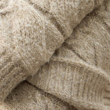 Cable Knit Throw Natural