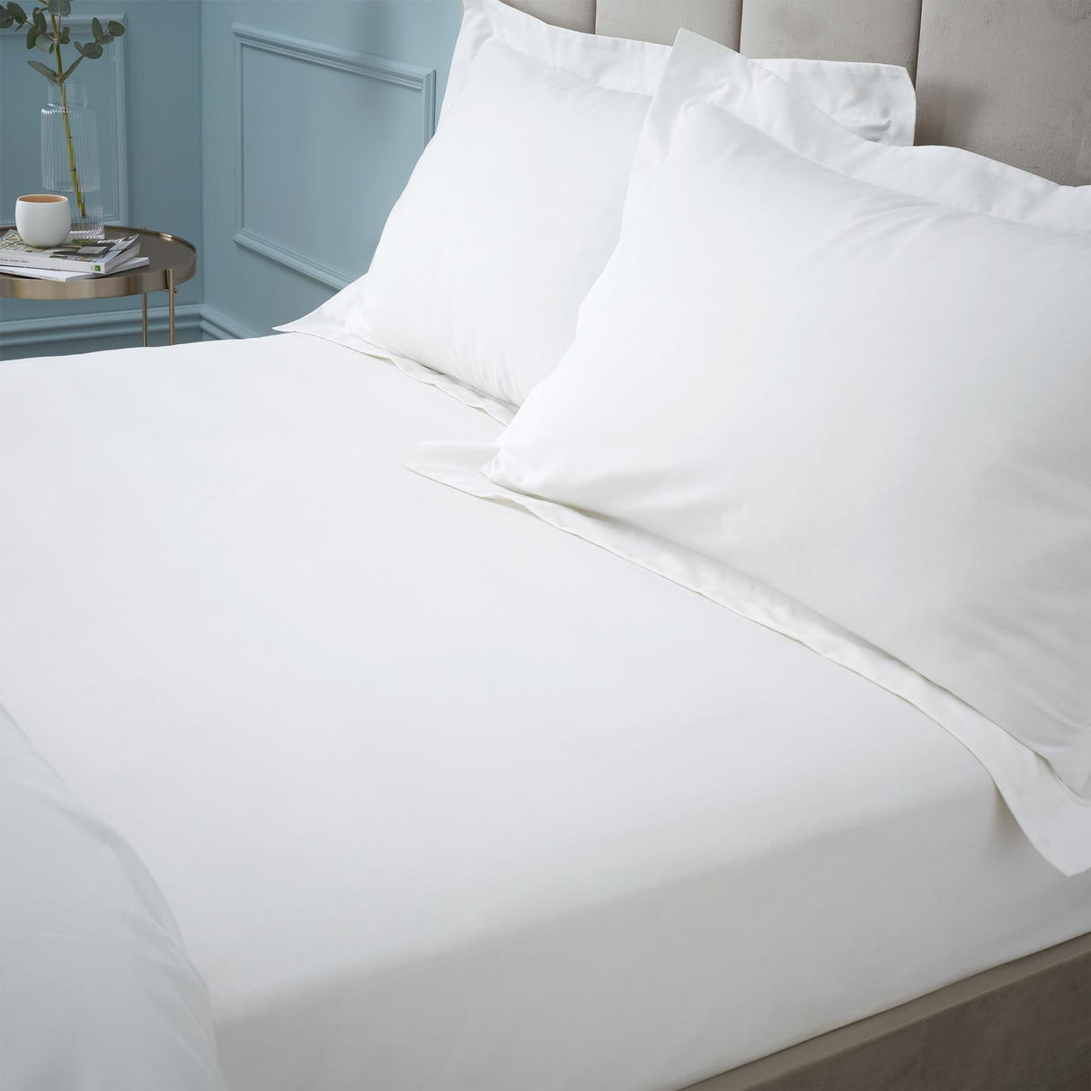 180TC Egyptian Cotton Fitted Sheet White