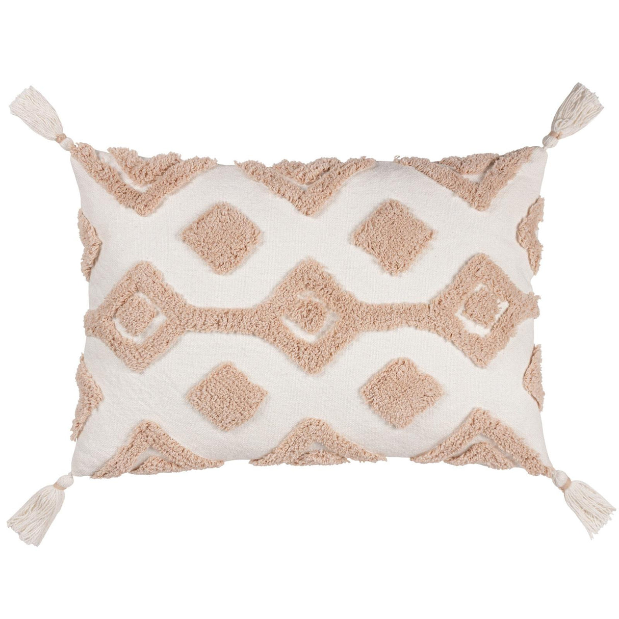 Dharma Tufted Tasselled Cushion Cover 14" x 20" (35cm x 50cm)