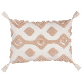 Dharma Tufted Tasselled Cushion Cover 14" x 20" (35cm x 50cm)