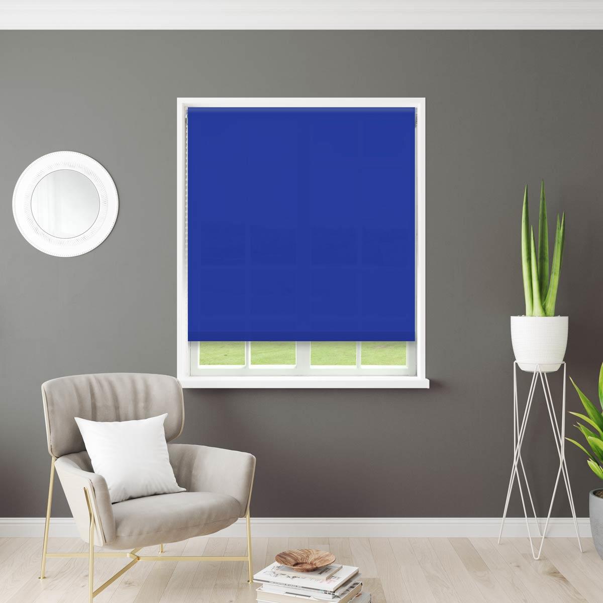 Dawn Made to Measure Roller Blind (Dim Out) Blue