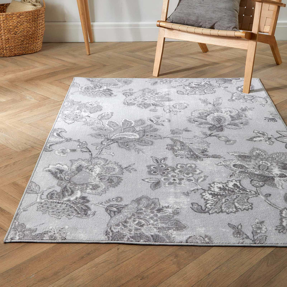 Keats Washable Rug Grey