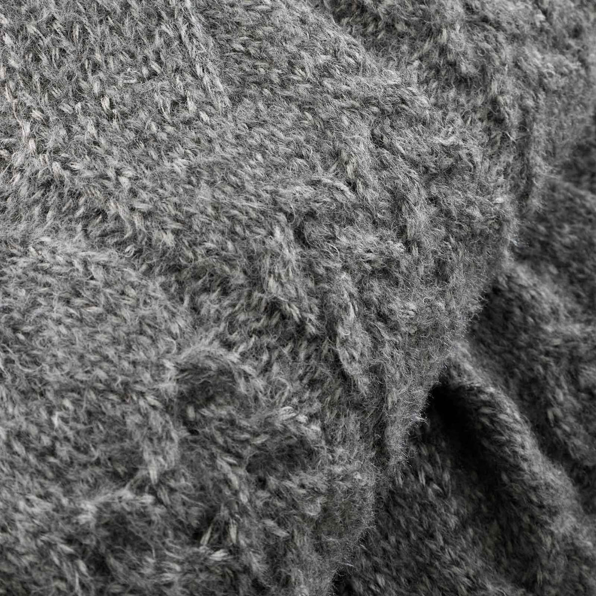 Cable Knit Throw Grey