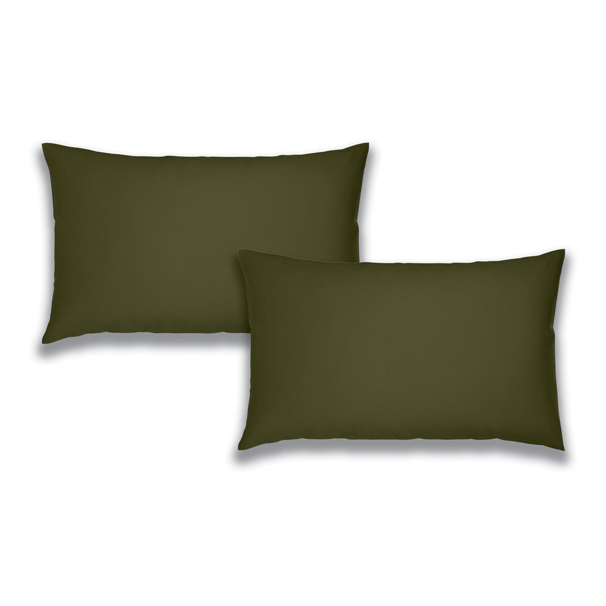 Brushed Cotton Flannelette Pillowcase Pair Green