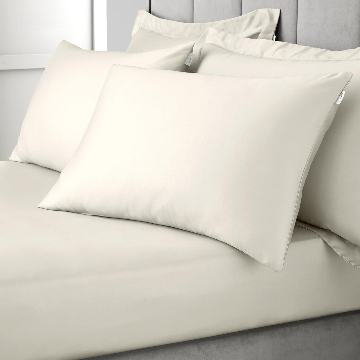 400TC Cotton Sateen Pillowcases Oyster