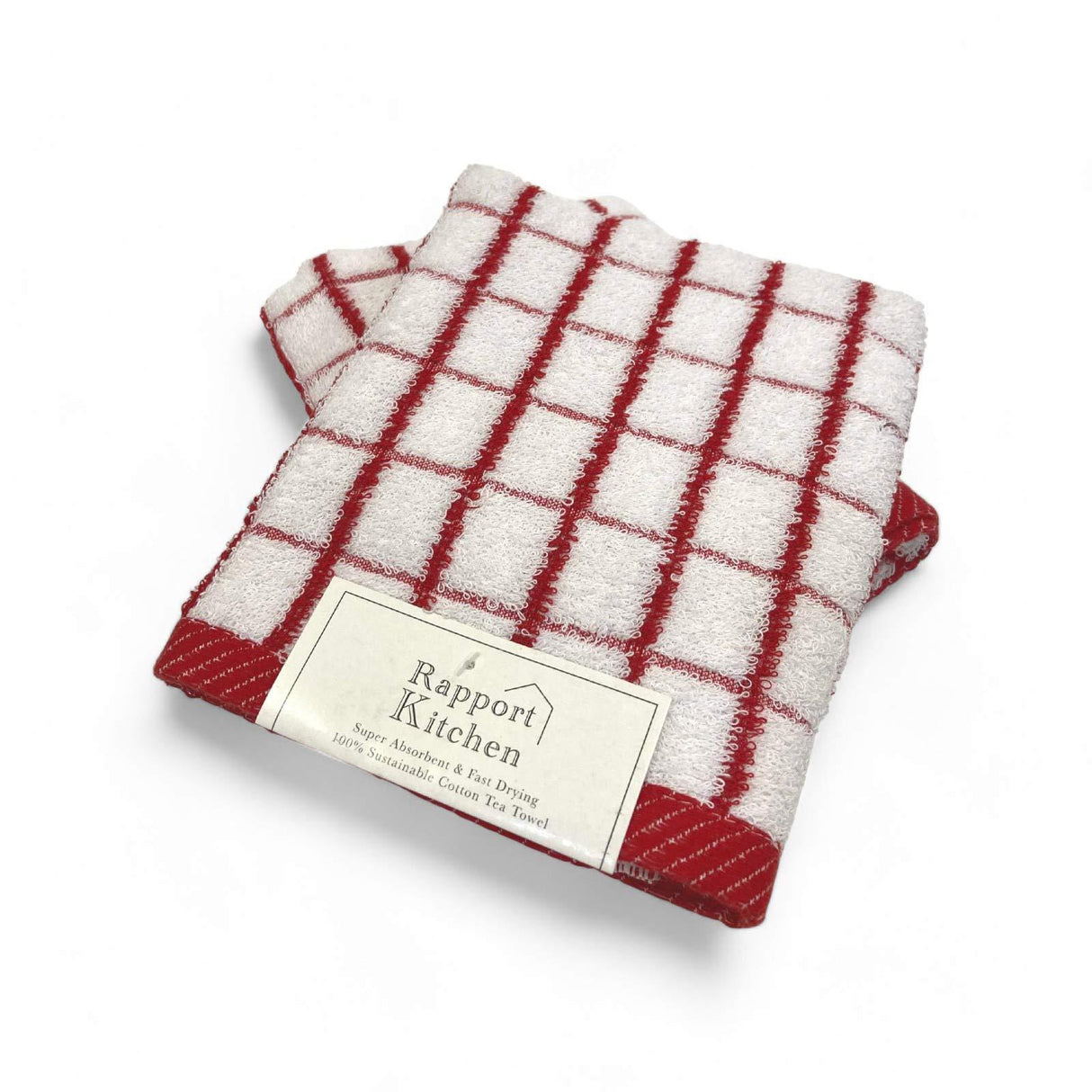 Luxury Terry Tea Towel Red