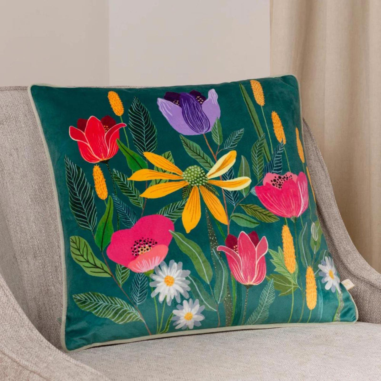 House of Bloom Celandine Cushion Cover 17" x 17" (43cm x 43cm)