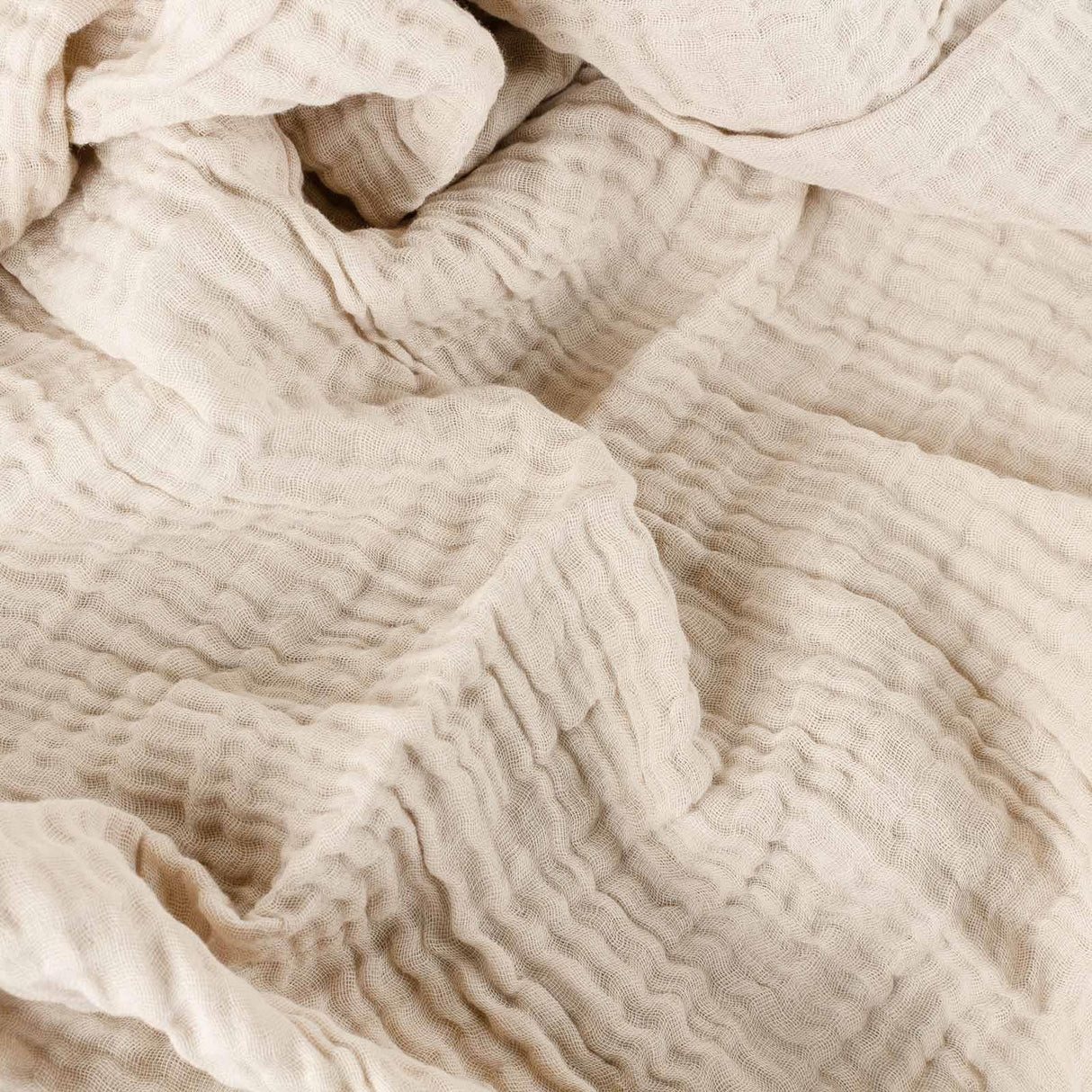 Lark Muslin Cotton Throw Natural