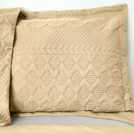 Aran Embroidered Duvet Cover Set Cream