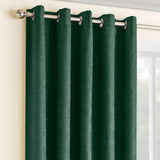 Vogue Thermal Eyelet Curtains Dark Green