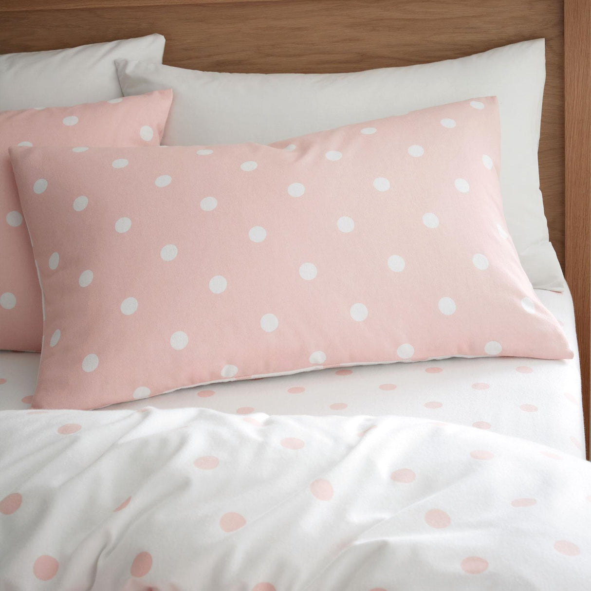 Brushed Polka Dot Duvet Cover Set