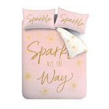 Christmas Sparkle Duvet Cover Set Pink