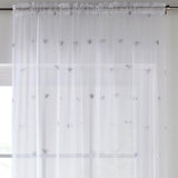 Bee Metallic Voile Panel White 55" x 48"