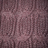 Chunky Marl Knit Cushion Plum