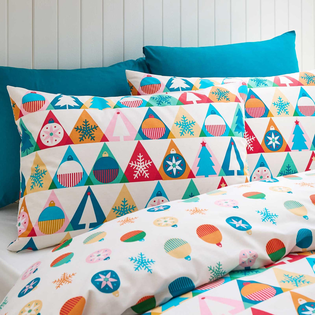 Christmas Geo Duvet Cover Set