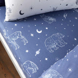 Brushed Starlight Animals Fitted Sheet