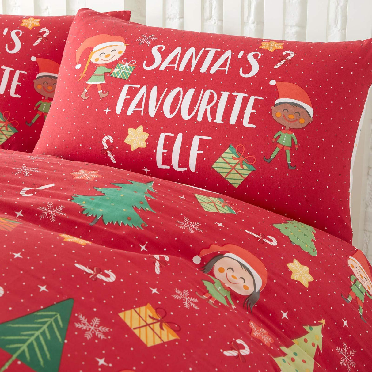 Elf & Santa Duvet Cover Set