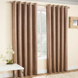 Vogue Thermal Eyelet Curtains Latte