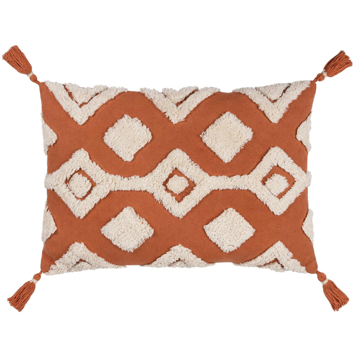 Dharma Tufted Tasselled Cushion Cover 14" x 20" (35cm x 50cm)