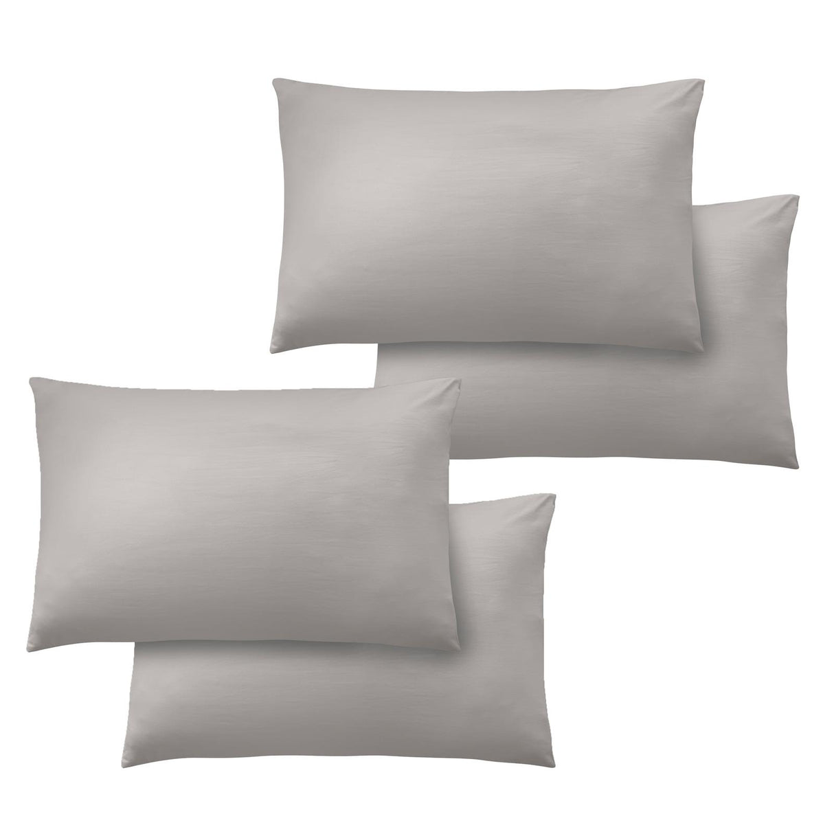 So Soft Easy Iron Pillowcase 4 Pack Grey