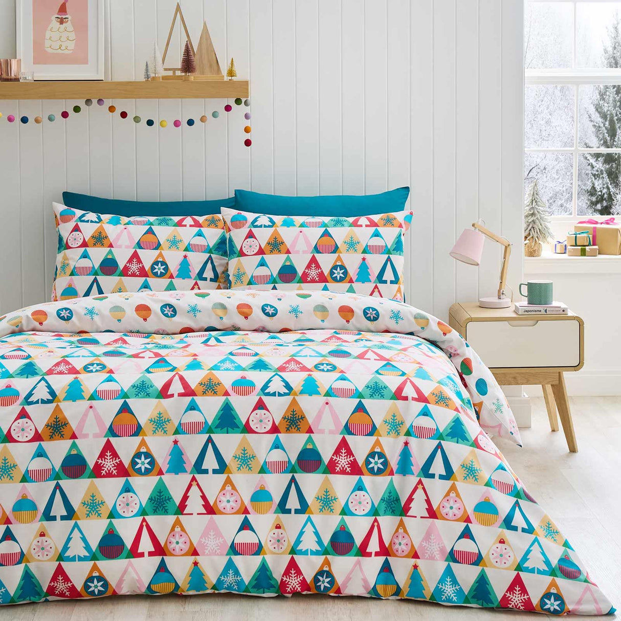 Christmas Geo Duvet Cover Set