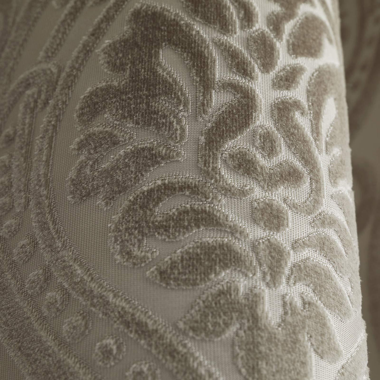 Chateau Jacquard Eyelet Curtains Natural