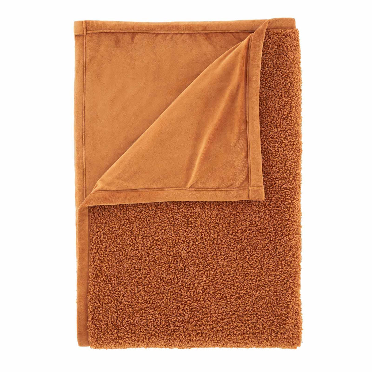 So Soft Velvet Bouclé Throw Caramel