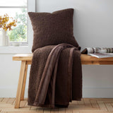 So Soft Velvet Bouclé Cushion Chocolate