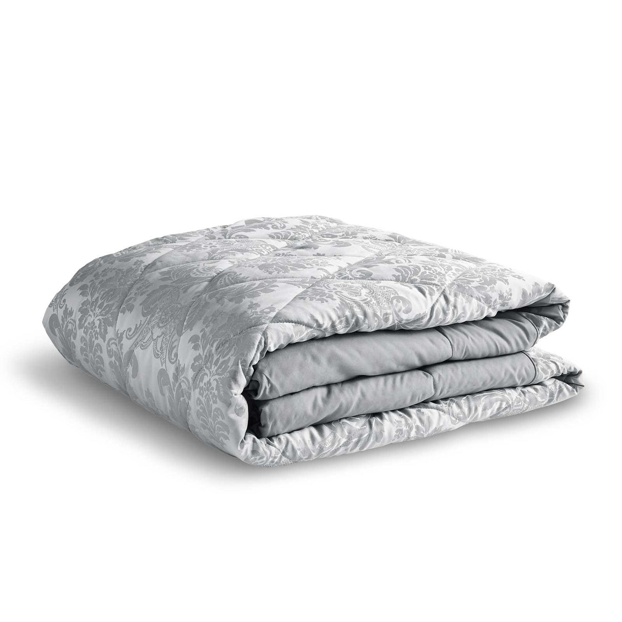 Damask Jacquard Bedspread Silver