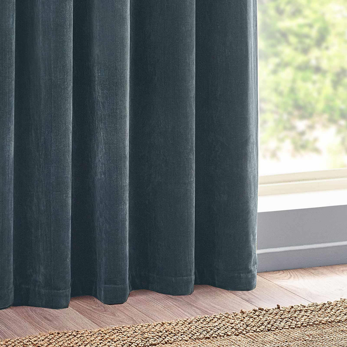 Heavy Chenille Room Darkening Eyelet Curtains