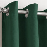 Vogue Thermal Eyelet Curtains Dark Green