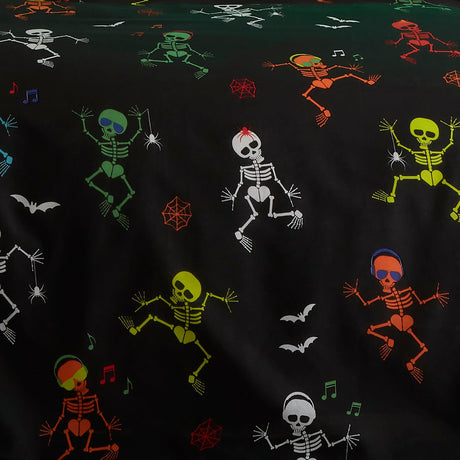 Dancing Skeletons Halloween Duvet Cover Set