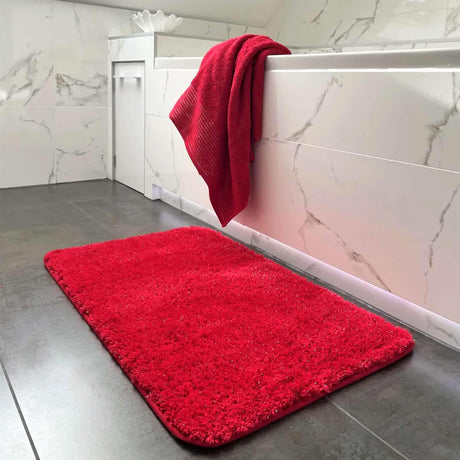 Bling Microfibre Bath Mat Red