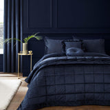 Kingsley Matt Velvet Bedspread Navy