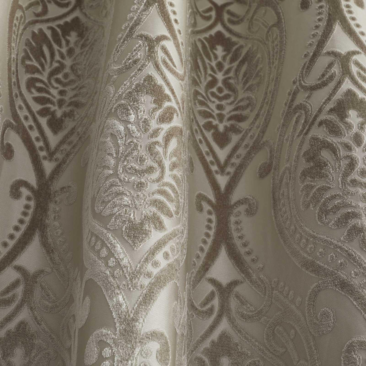 Chateau Jacquard Eyelet Curtains Natural