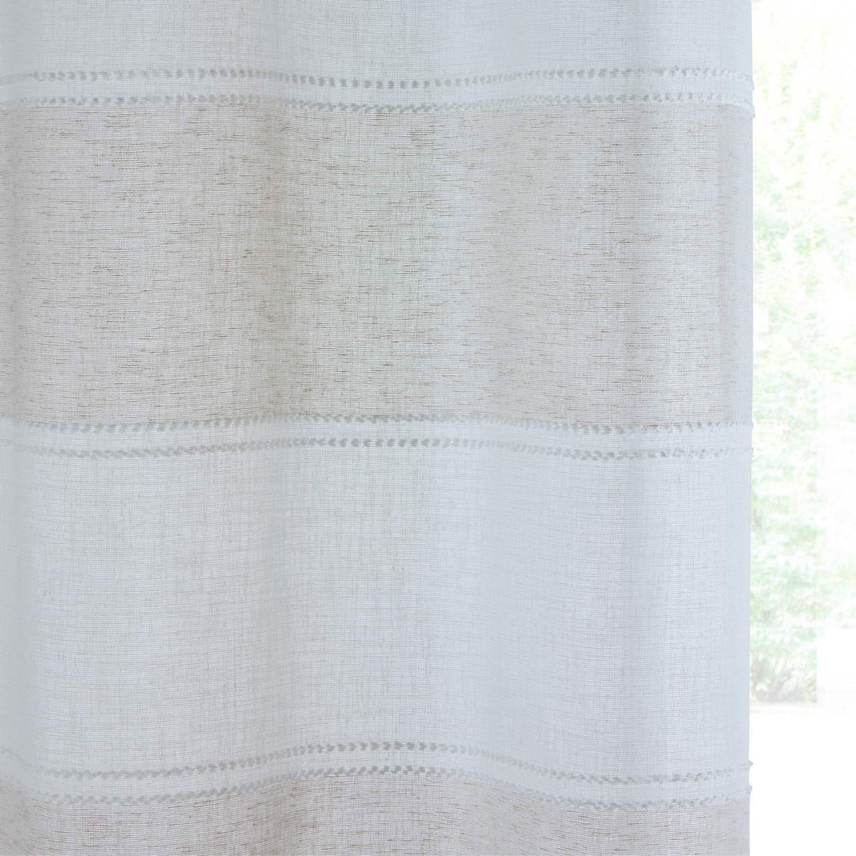 Santorini Eyelet Voile Curtain Panel Natural