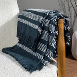 Jour Woven Fringed Throw Blanket 130cm x 180cm