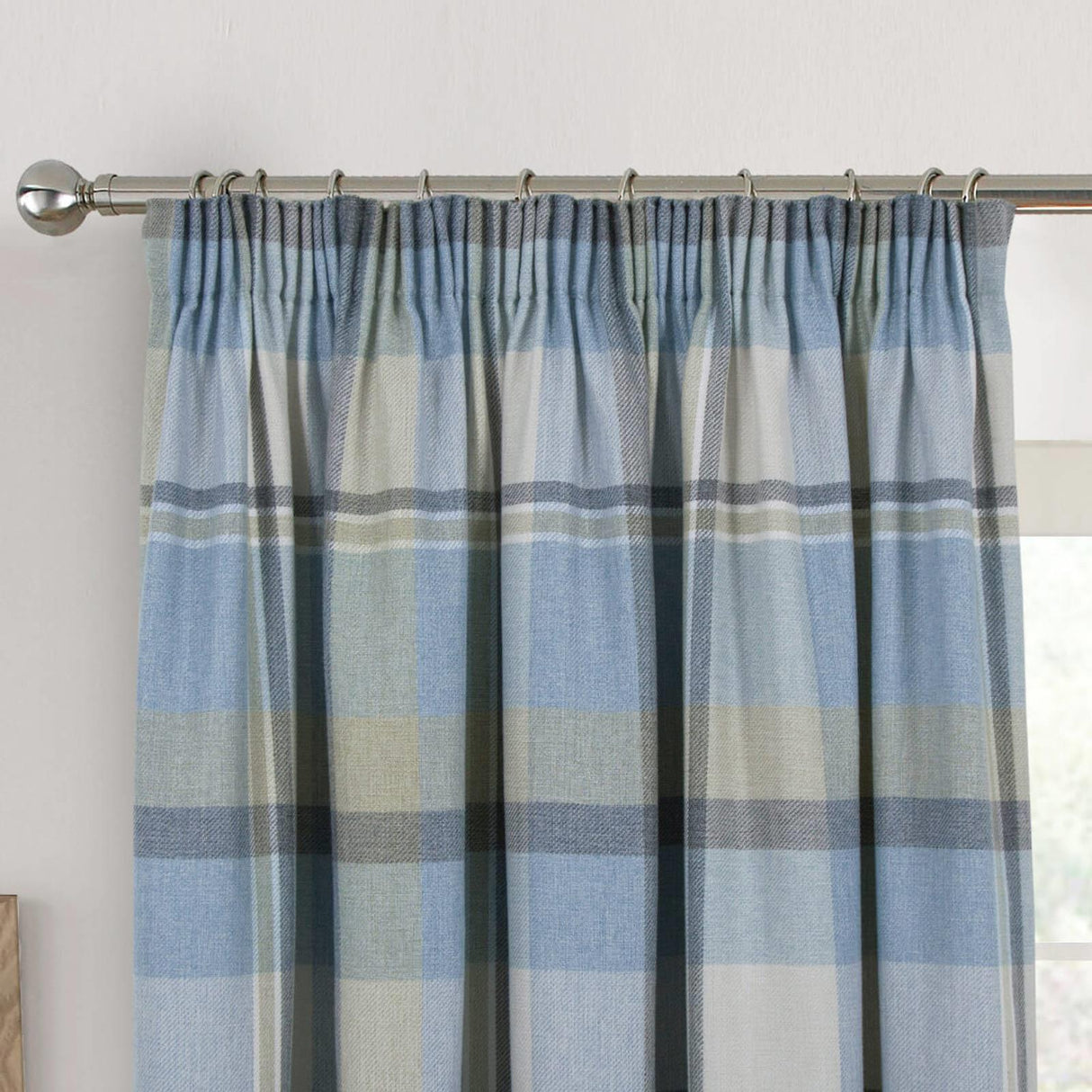 Braemar Tape Top Curtains Duck Egg