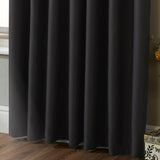 100% Blackout Eyelet Curtains Charcoal