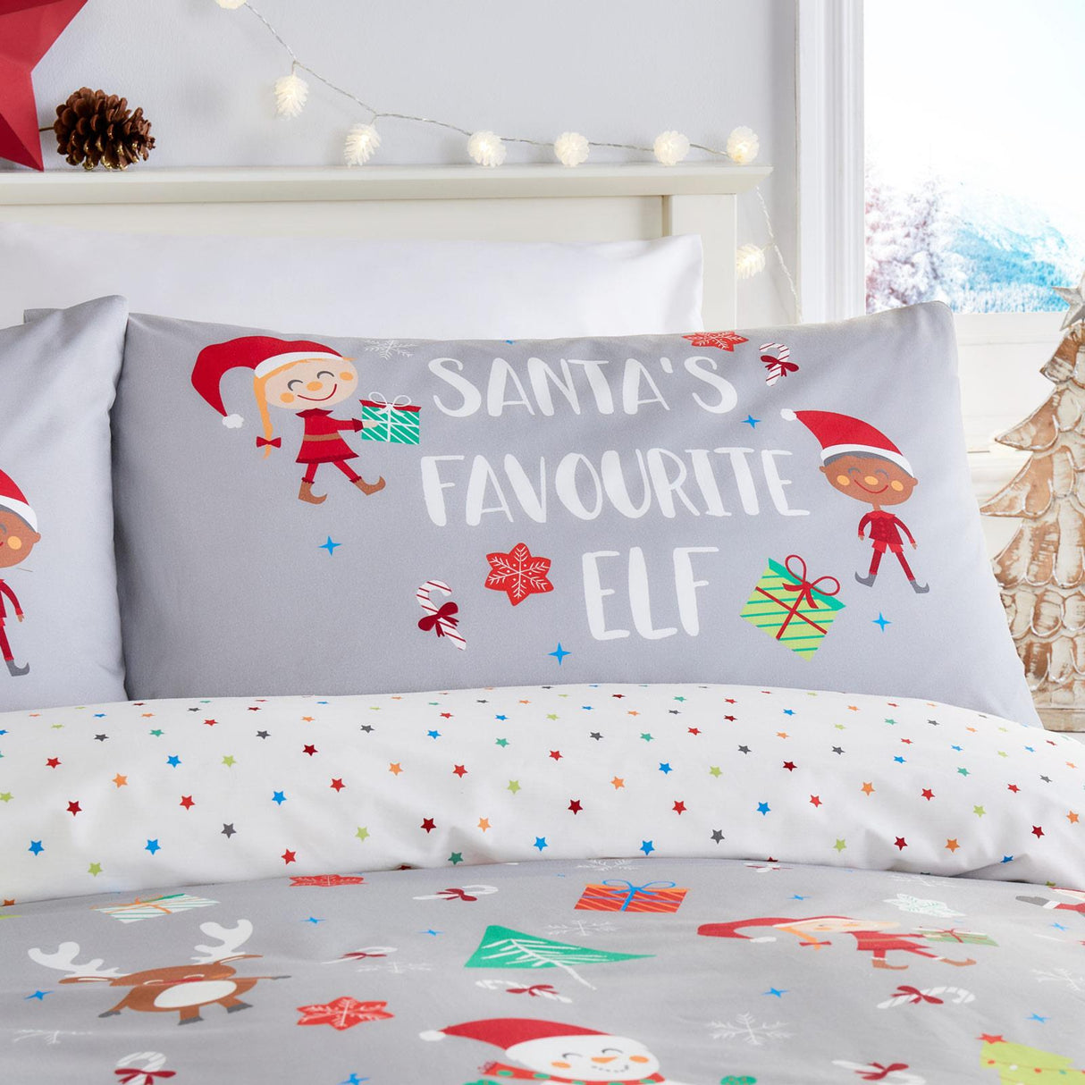 Elf & Santa Duvet Cover Set