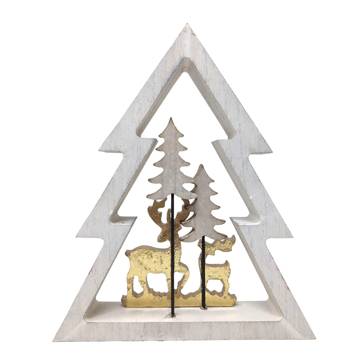 White Wooden Tree Decoration