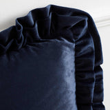 So Soft Velvet Touch Double Frill Cushion Navy