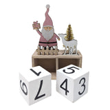 Wooden Pink Santa Advent Calendar