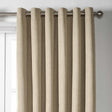 Blackout Linen Look Eyelet Curtains Beige