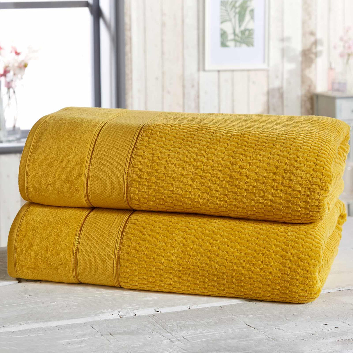 Royal Velvet 2 Piece Towel Bale Ochre 2 Bath Sheets