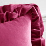 So Soft Velvet Touch Double Frill Cushion Hot Pink