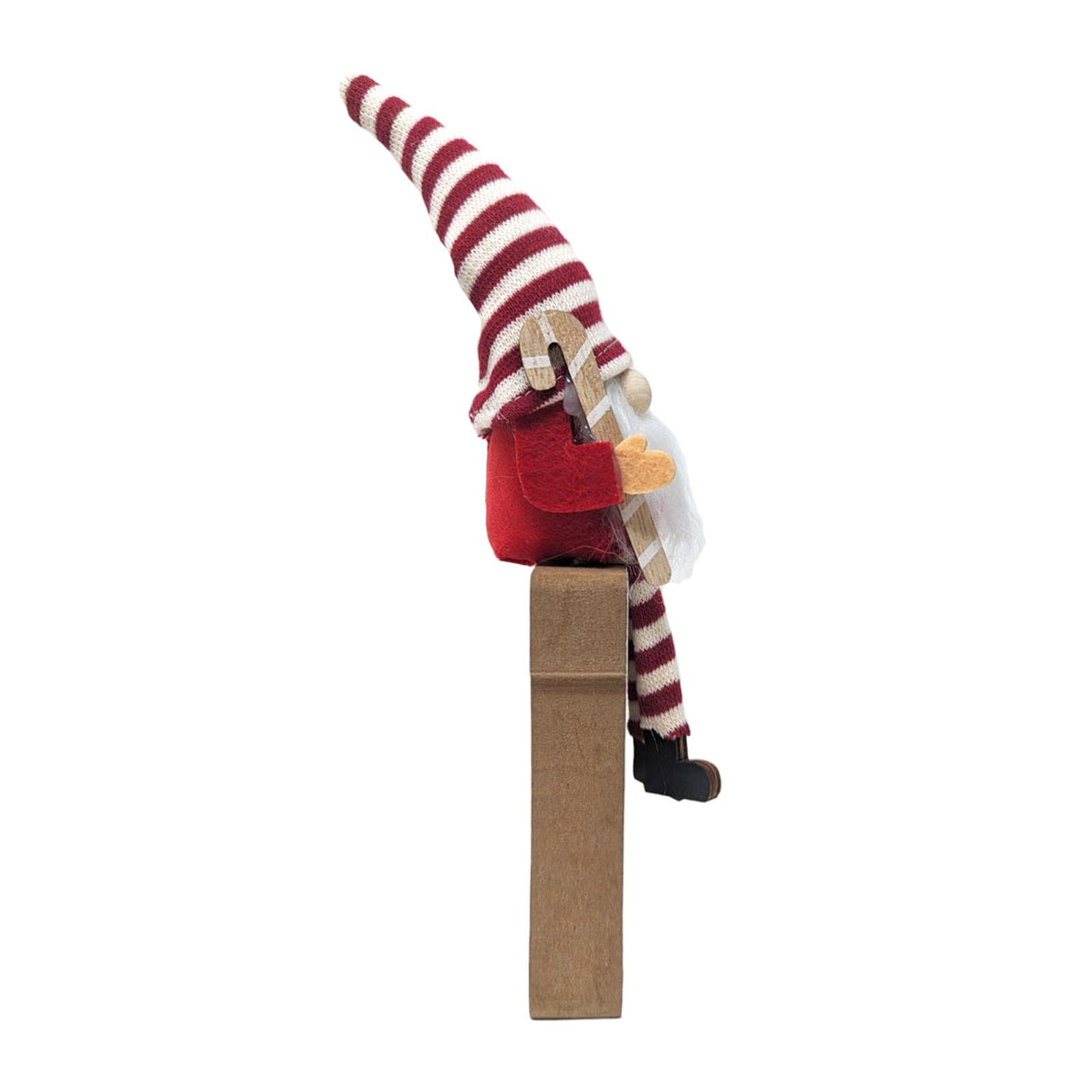 Mini Candy Cane Gonk Wooden Stocking