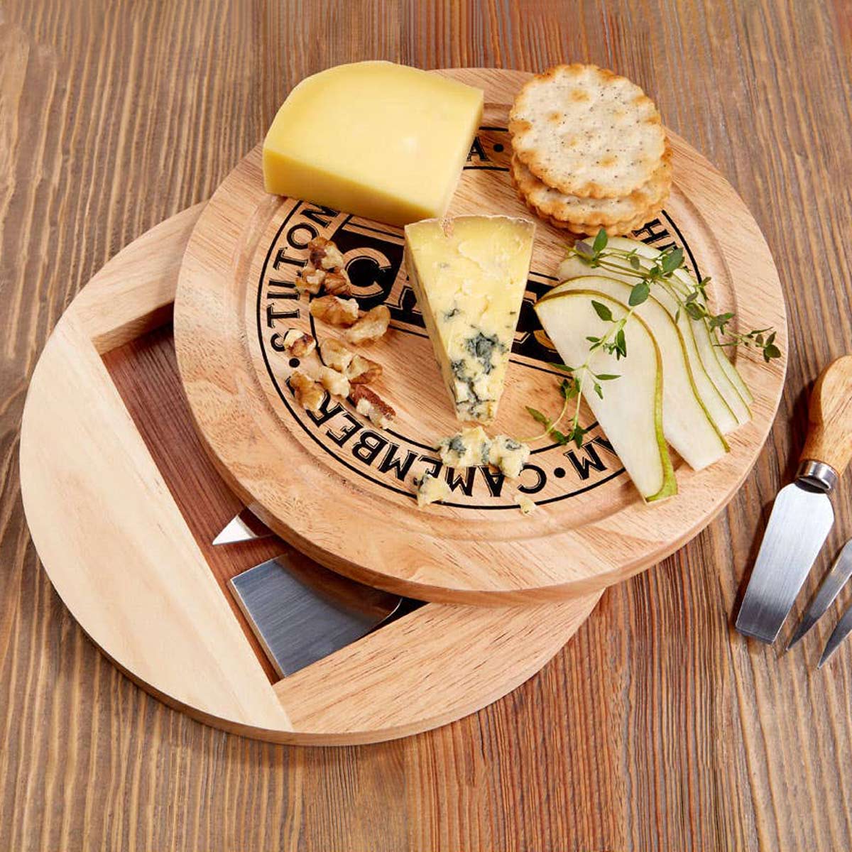 Cheese Board + 4 Piece Knife Set