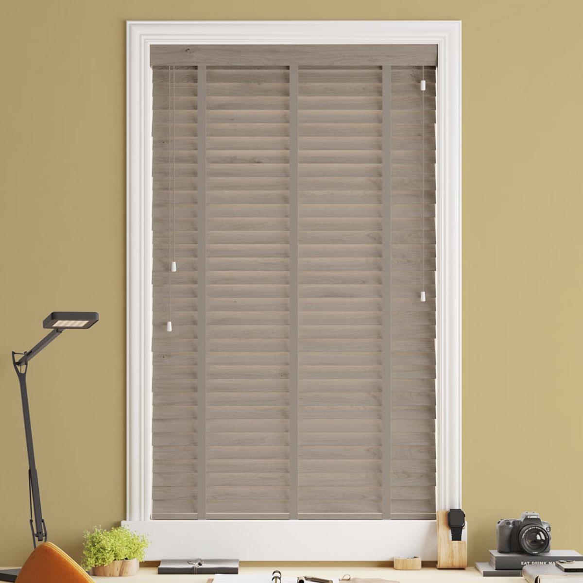 Sunwood Wood Acacia Made to Measure Venetian Blind with Light Beige Tapes