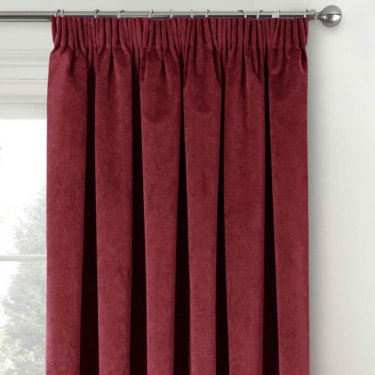 Oxford Velvet Blackout Door Curtain Red